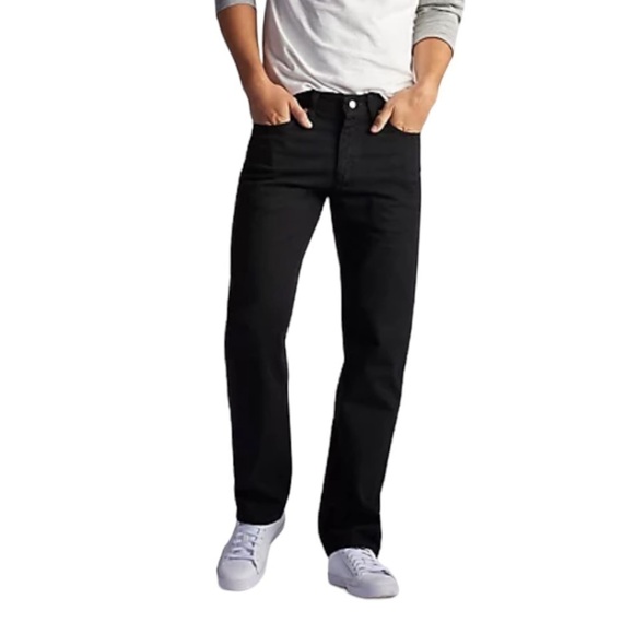 NWT REGULAR FIT STRAIGHT LEG JEAN:DOUBLE BLACK Size 40x 30 - Picture 1 of 11